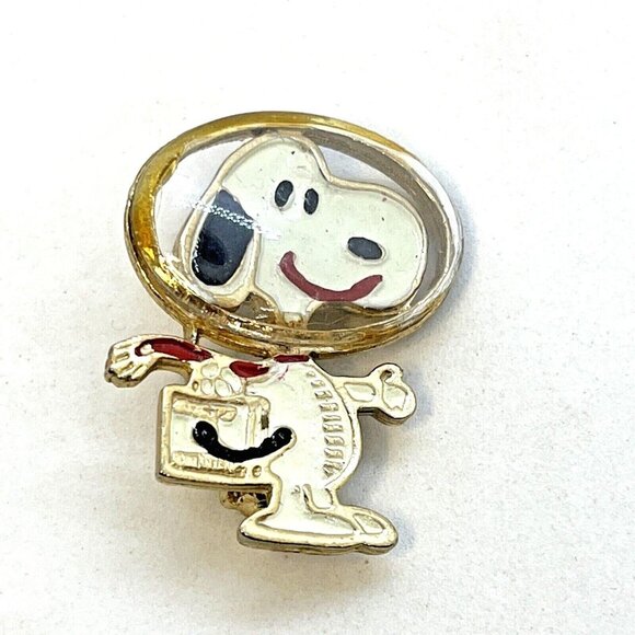 Snoopy Apollo 10-11 Project 1969 Astronaut Pin Signed United Features ORIGINAL - Picture 1 of 12